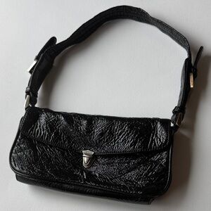 BCBGirls Textured Black Shoulder Bag